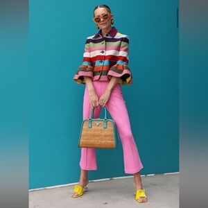 Tuckernuck Pink Penny Pant Kick Flare collab Atlantic-Pacific Size medium NWT